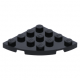 LEGO lapos elem lekerekített sarokkal 4x4, fekete (30565)